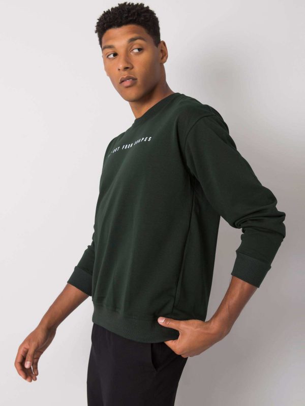 Khaki sweatshirt for men with the inscription Griffin LIWALI