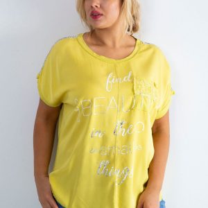 Delicious Plus Size Yellow Blouse