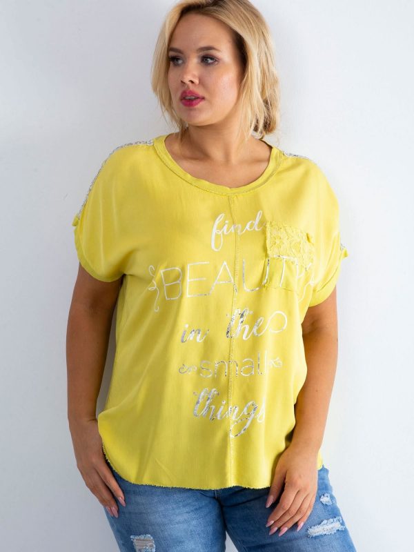 Delicious Plus Size Yellow Blouse