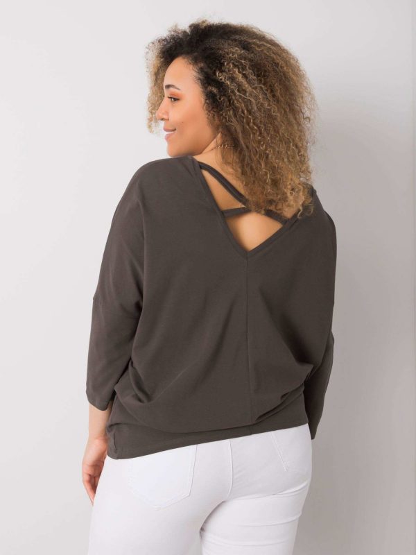 Dark khaki blouse Kamilla