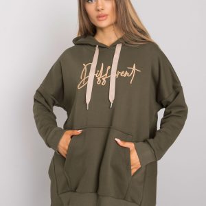 Khaki Fallon kangaroo sweatshirt