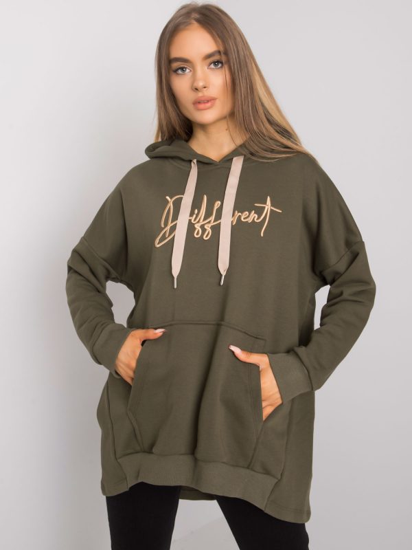 Khaki Fallon kangaroo sweatshirt