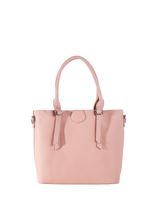 Pink shoulder bag with adjustable strap