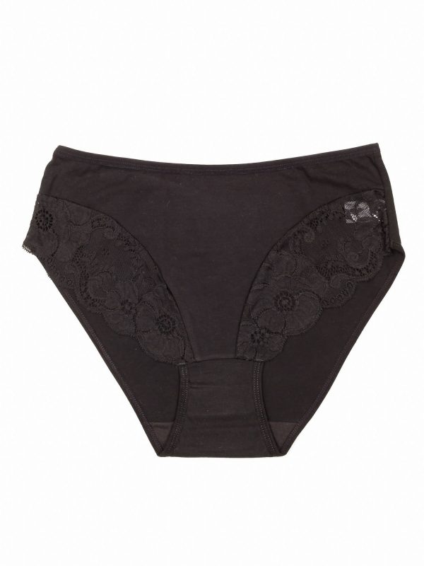 Black Women's Panties with Lace