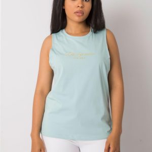 Mint plus size cotton top Deann RUE PARIS