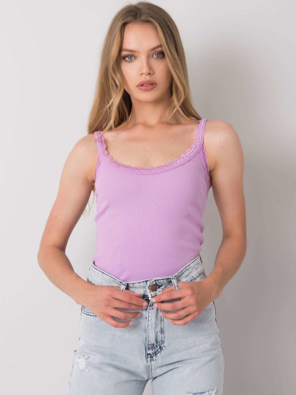 Light Purple Sandy Striped Top