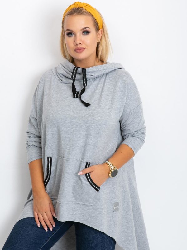 Grey tunic plus size Precious