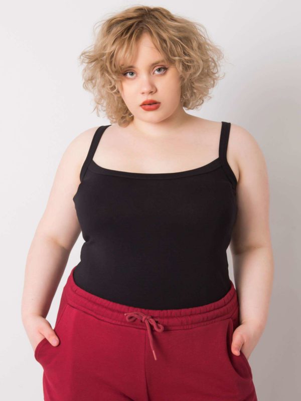 Black top plus size basic Scarlette