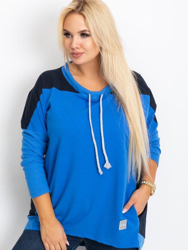 Elliot Plus Size Blue Sweatshirt