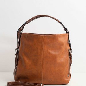 Brown eco leather city bag