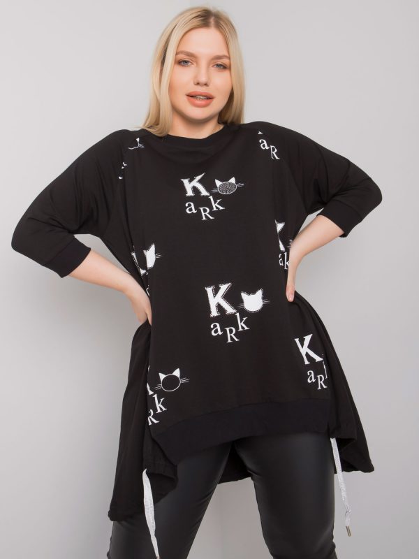 Black Plus Size Tunic with Dashay Prints