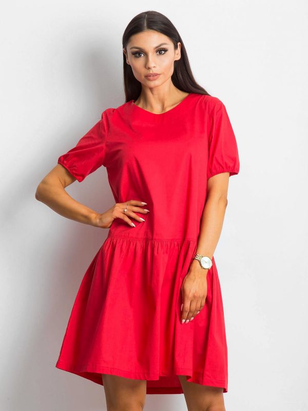 Red Style-Conscious Dress