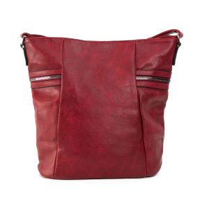 Dark Red Large Eco Leather Bag