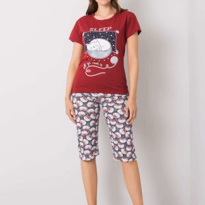 Women's Burgundy Pyjamas