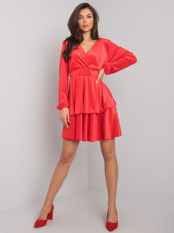 Red velour dress Alice RUE PARIS