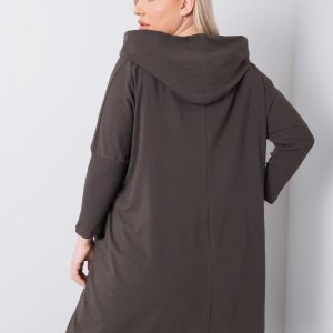 Dark Khaki Plus Size Hoodie Aina