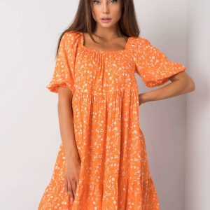 Orange viscose dress Dianey RUE PARIS