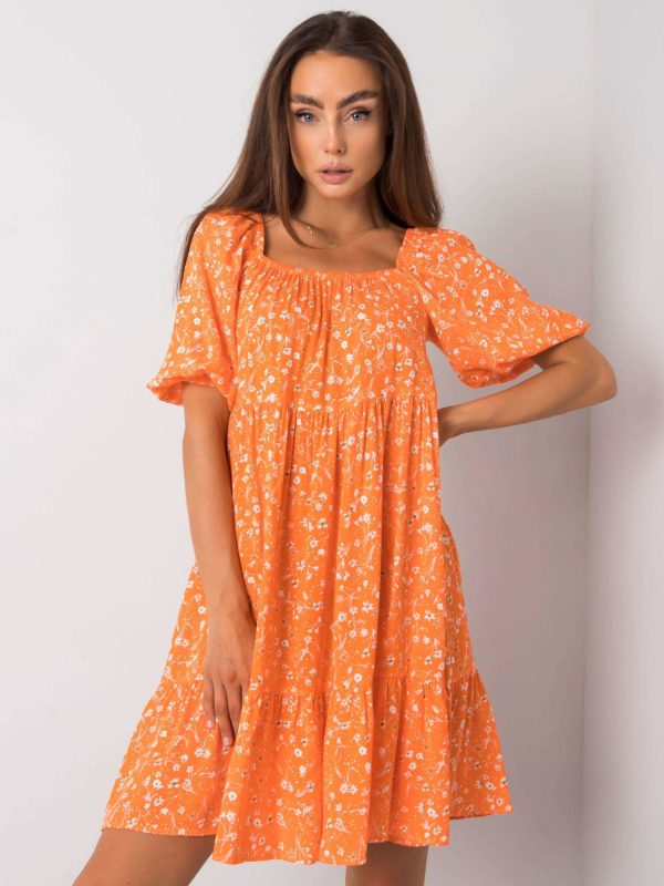 Orange viscose dress Dianey RUE PARIS