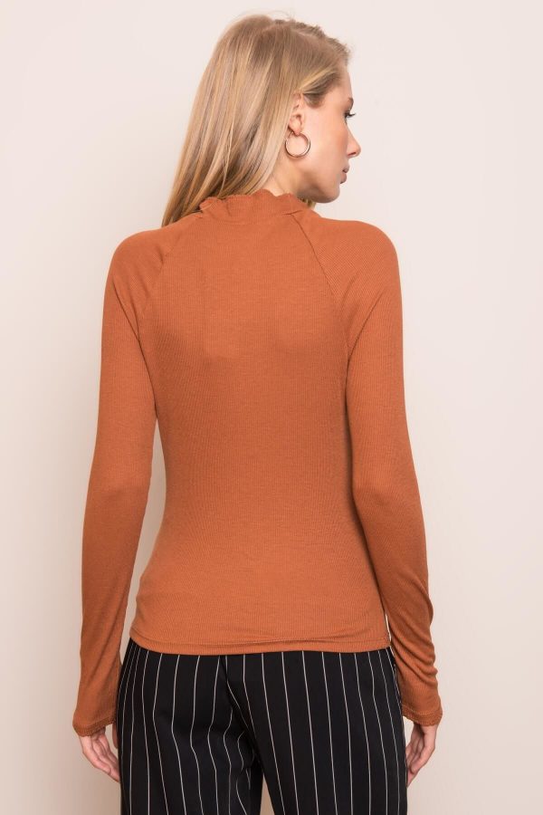 BSL Brown Long Sleeve Blouse