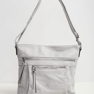 Grey bag with zippers