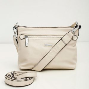 Cream bag with detachable strap