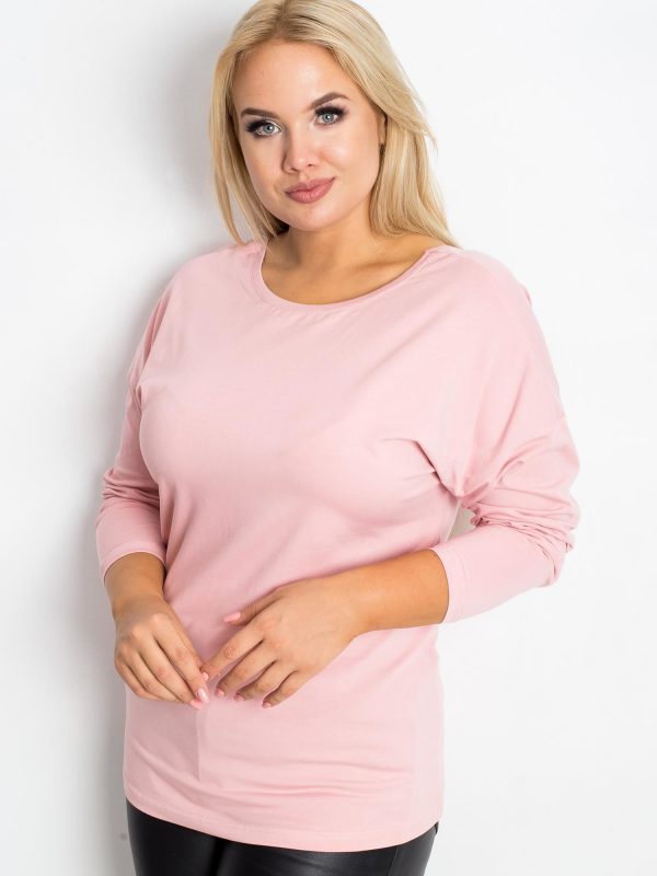 Dirty pink plus size blouse Clear