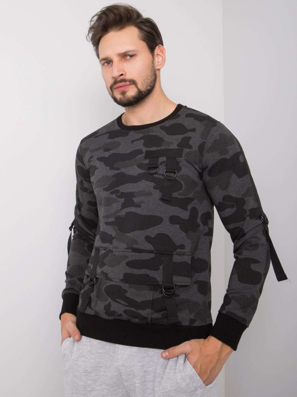 Dark gray sweatshirt for men camo Jaylen