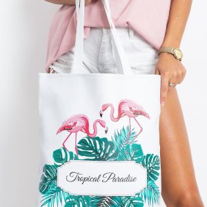 White Printed Bag