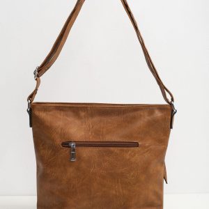 Brown bag with zippers