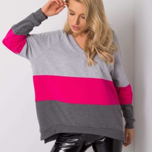 Grey-fuchsia sweatshirt Lotta RUE PARIS