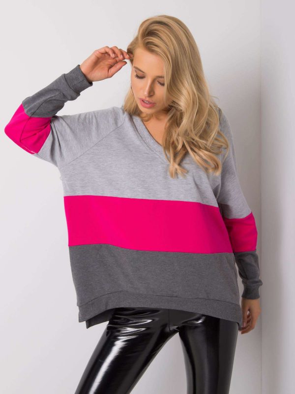 Grey-fuchsia sweatshirt Lotta RUE PARIS