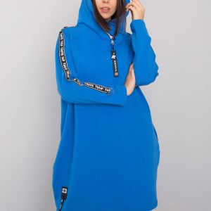 Dark Blue Plus Size Lorcan Hooded Dress