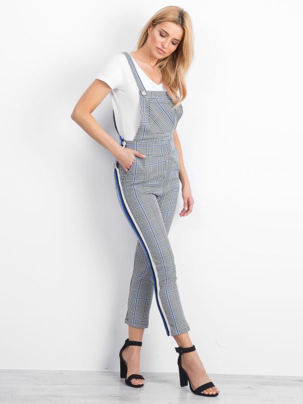 Black-and-blue Ocean-like dungarees