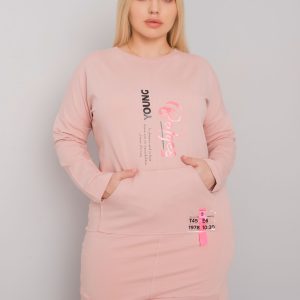 Akira Plus Size Dirty Pink Sweatshirt Dress