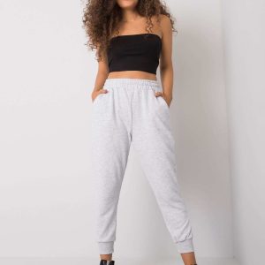 Grey melange cotton sweatpants Clancy