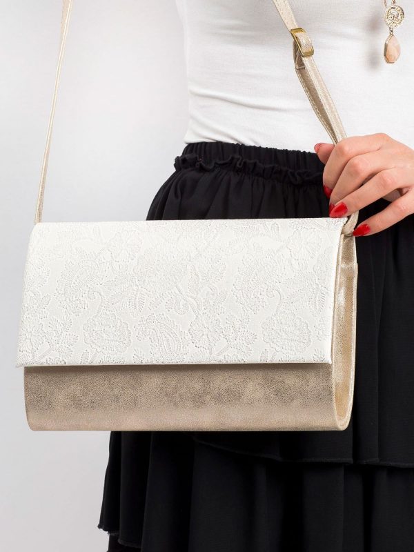 Golden-beige clutch bag