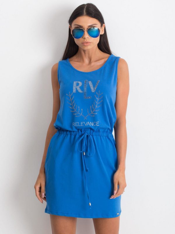 Blue Embellishment Dress