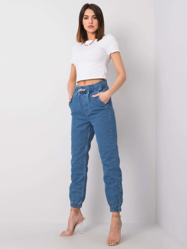 Blue high-waisted jeans Harita RUE PARIS