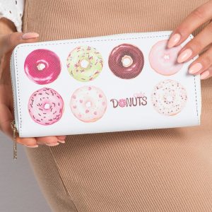 White wallet in donuty