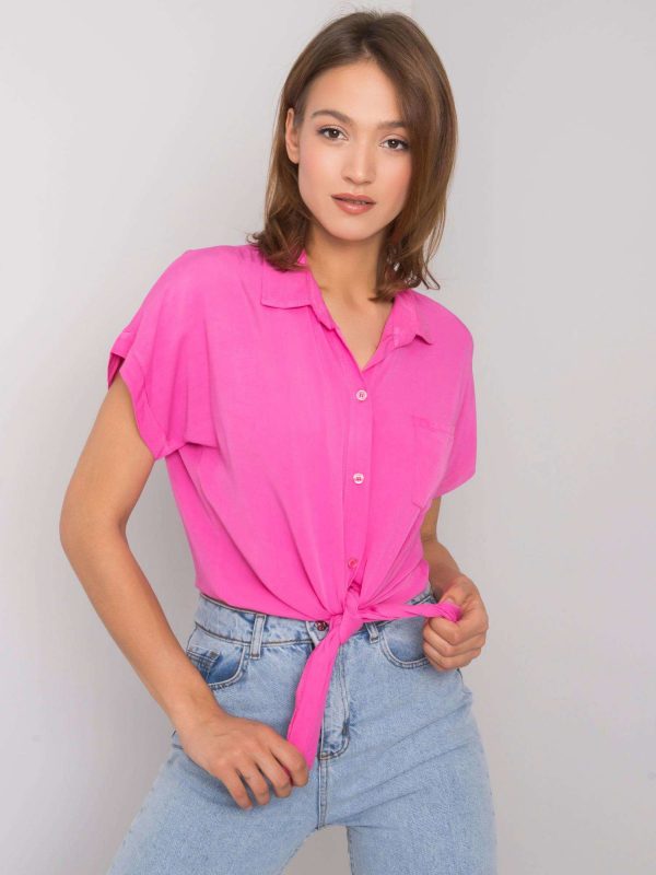 Pink blouse with binding Marisol