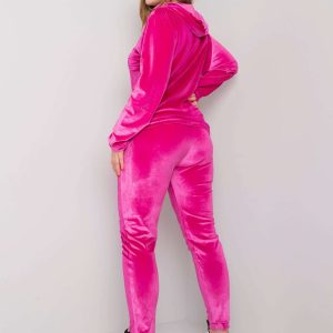 Simona's pink plus size velour set