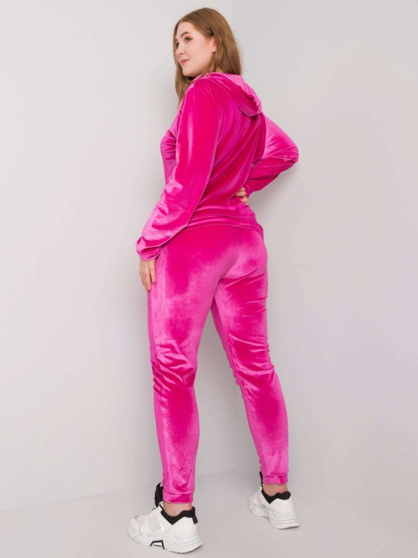 Simona's pink plus size velour set