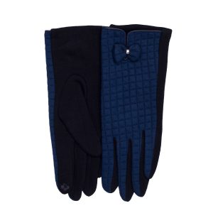 Dark Blue Checkered Gloves