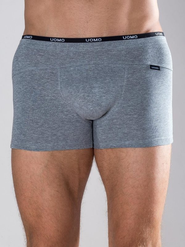 Grey Plain Men's Boxer Shorts