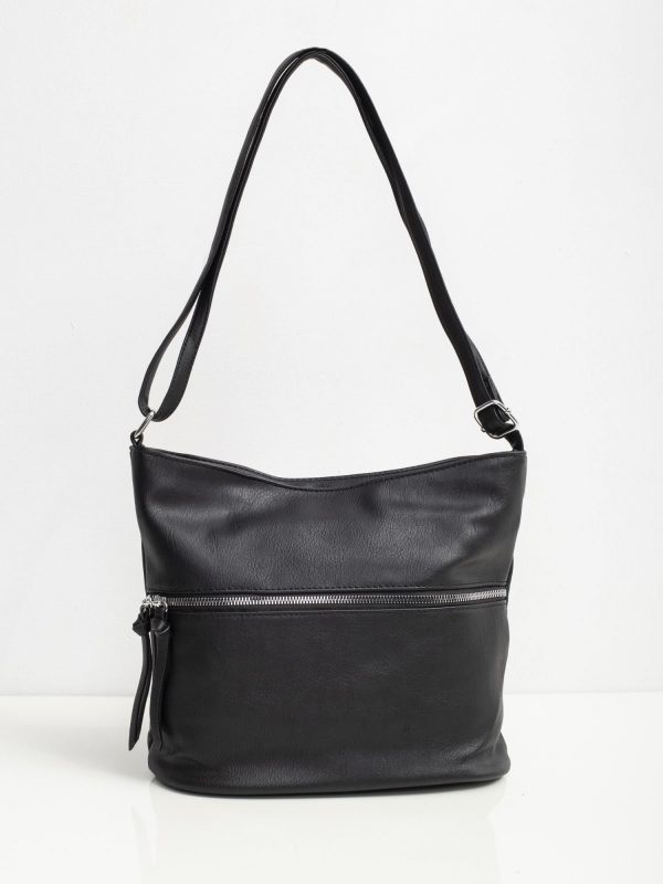 Black bag with zipper