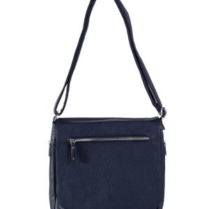 Dark Blue Eco Leather Shoulder Bag