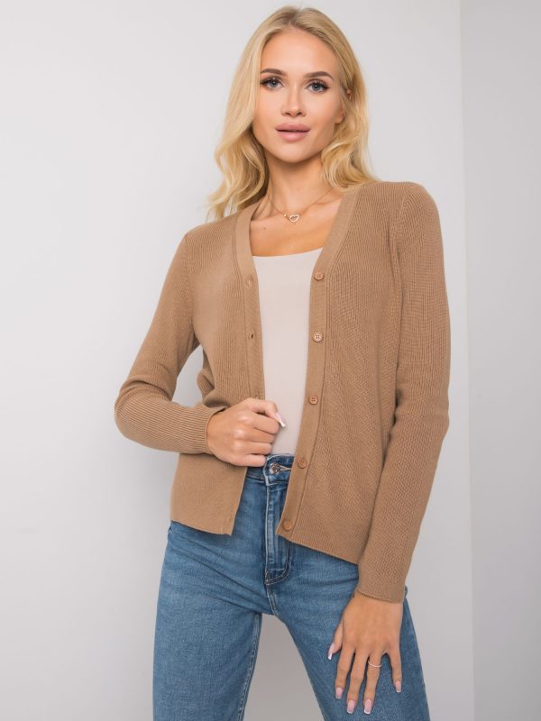 Dark Beige Baily Button Sweater