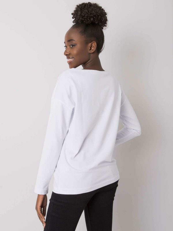 White blouse for women with Geraldine inscriptions