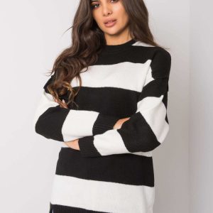 White and black striped sweater Nine