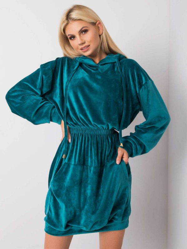 Sea velour dress Malory RUE PARIS